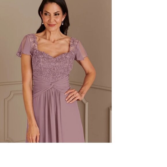 Azazie Gwenyth Desert Rose Dress - Picture 3 of 5